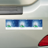 雪だるま バンパーステッカー (車上)