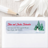 雪だるま&パインツリーズ住所 シール (インサイチュ)