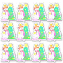 雪だるま（ピンクと緑）