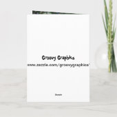 雪だるま&ピーコックフェザー縁どス・クリスマスカード シーズンカード (裏面)