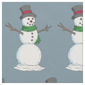 雪だるま ファブリック (クローズアップ)