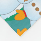 雪だるま フリースブランケット (角)