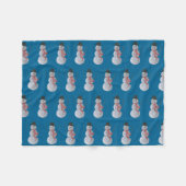 雪だるま フリースブランケット (正面(横))