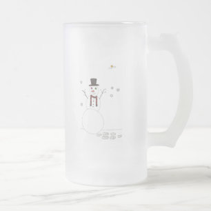 雪だるま フロストグラスビールジョッキ