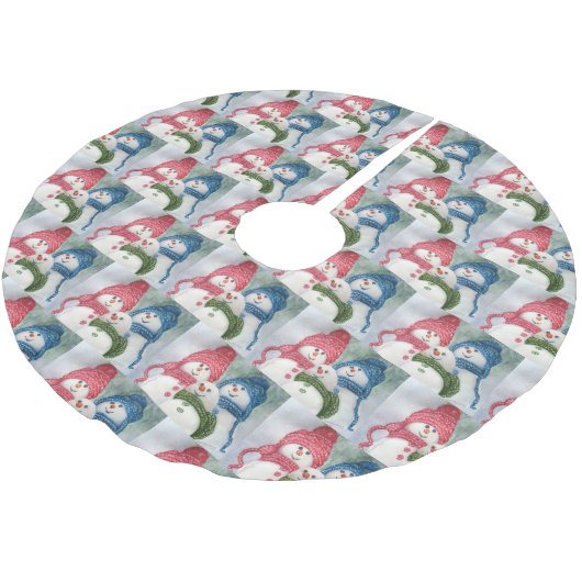 雪だるま ブラッシュドポリエステルツリースカート (アングル)