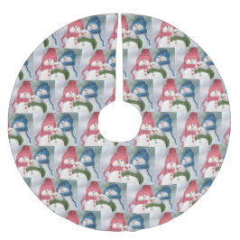 雪だるま ブラッシュドポリエステルツリースカート