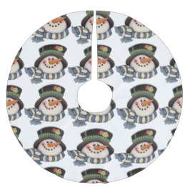 雪だるま ブラッシュドポリエステルツリースカート