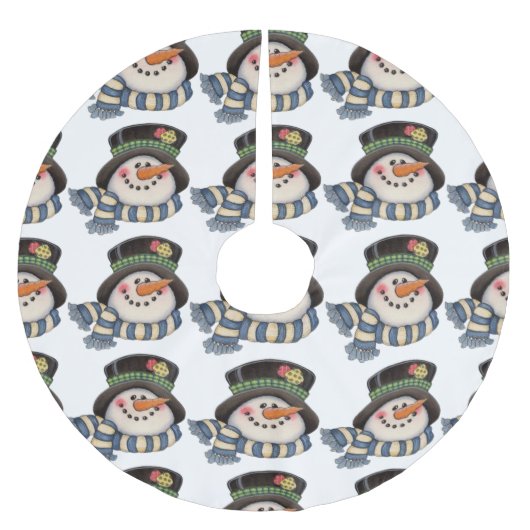 雪だるま ブラッシュドポリエステルツリースカート (正面)