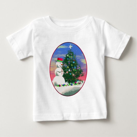 雪だるま ベビーTシャツ (正面)