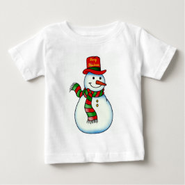 雪だるま ベビーTシャツ