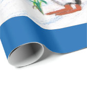 雪だるま、ペンギンのセレナーデとカラフルクリスマスツリー ラッピングペーパー (ロールコーナー)