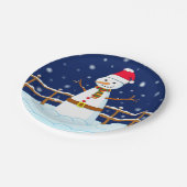 雪だるま ペーパープレート (アングル)