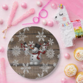 雪だるま ペーパープレート (パーティー)