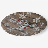 雪だるま ペーパープレート (アングル)