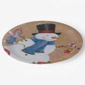 雪だるま ペーパープレート (アングル)