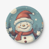雪だるま ペーパープレート (正面)