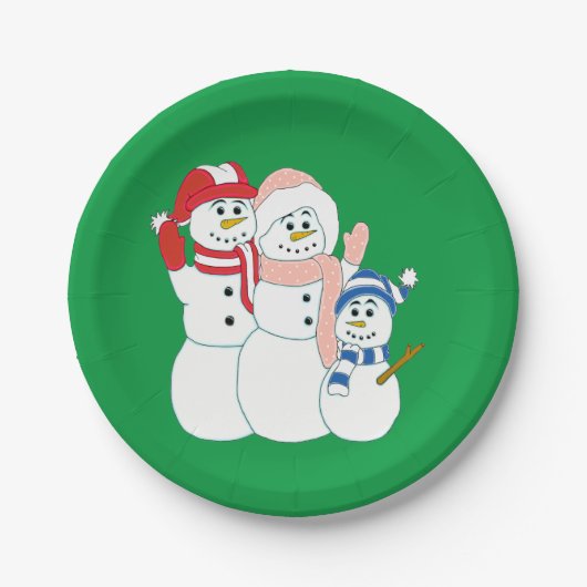雪だるま ペーパープレート (正面)
