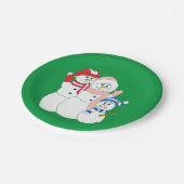 雪だるま ペーパープレート (アングル)