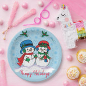 雪だるま ペーパープレート (パーティー)