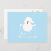 雪だるま – ホリディグリーティング シーズンポストカード (正面/裏面)