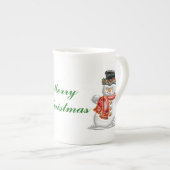 雪だるま ボーンチャイナマグカップ (正面右)