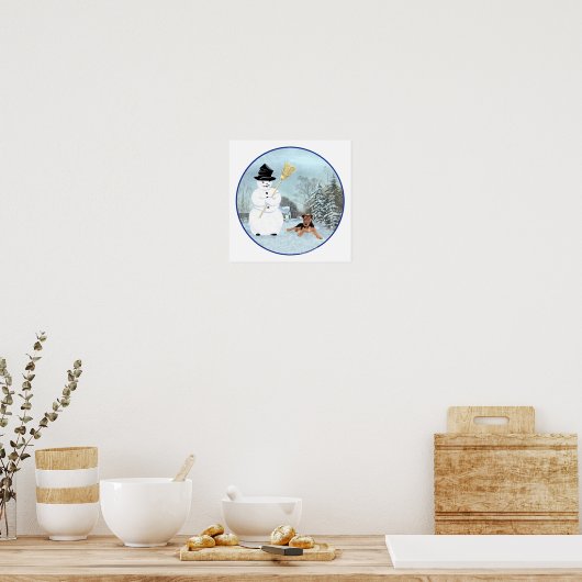 雪だるま ポスター (キッチン)