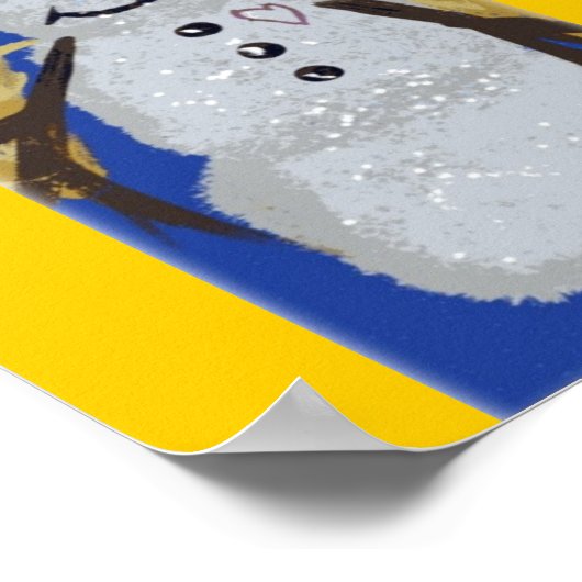 雪だるま ポスター (角)