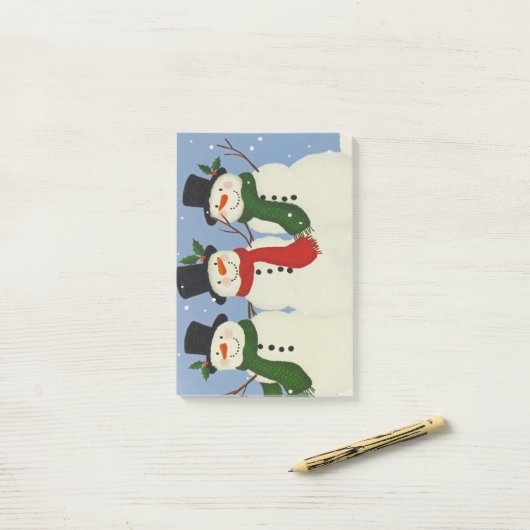 雪だるま ポストイット (デスク上)