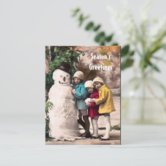 雪だるま ポストカード (スタンド正面)