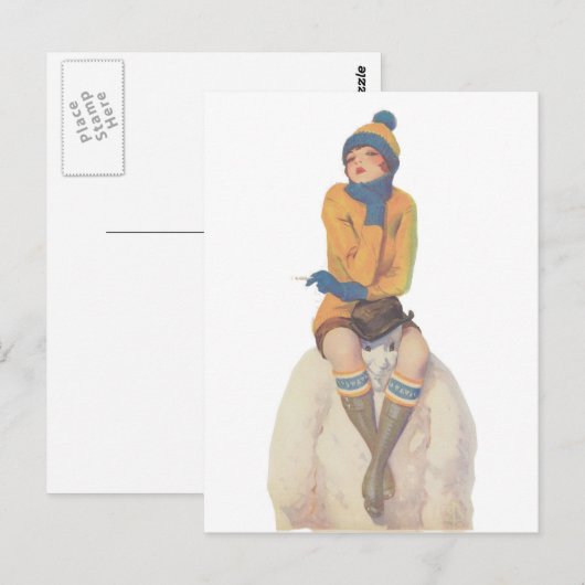 雪だるま ポストカード (正面/裏面)