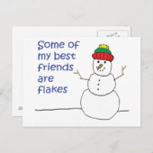 雪だるま ポストカード (正面/裏面)