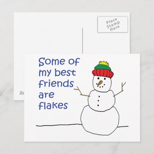 雪だるま ポストカード (正面/裏面)