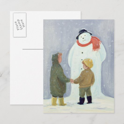 雪だるま ポストカード (正面/裏面)