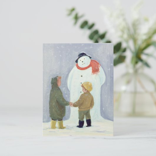 雪だるま ポストカード (スタンド正面)