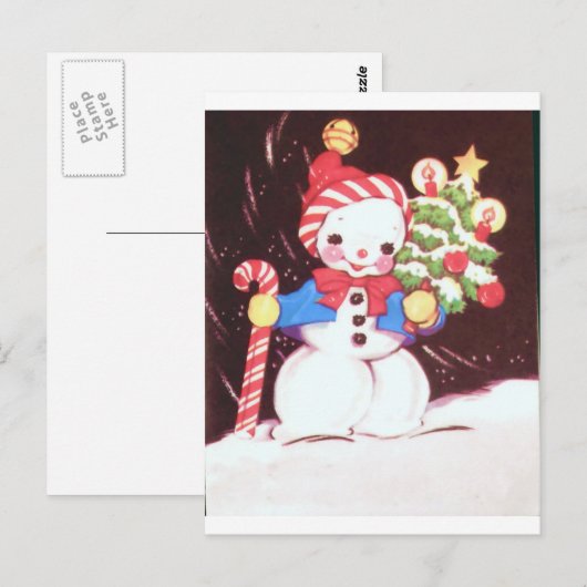 雪だるま ポストカード (正面/裏面)