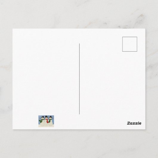 雪だるま ポストカード (裏面)