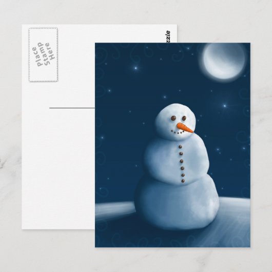 雪だるま ポストカード (正面/裏面)