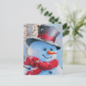 雪だるま ポストカード (スタンド正面)