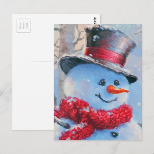 雪だるま ポストカード (正面/裏面)