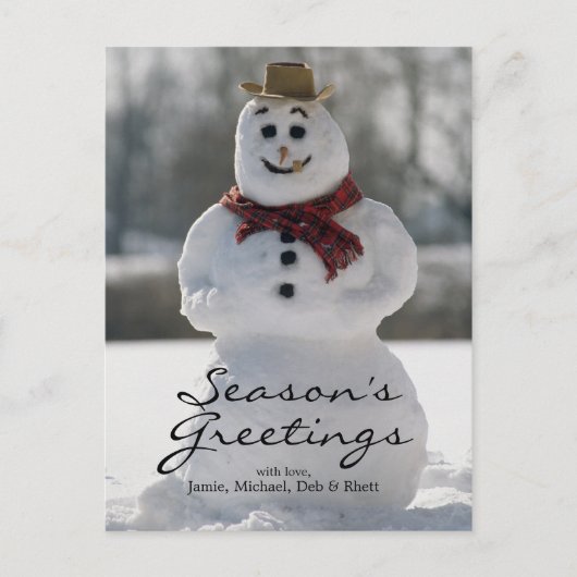 雪だるま ポストカード (正面)