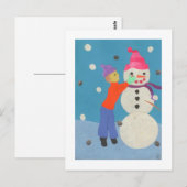 雪だるま ポストカード (正面/裏面)