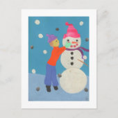 雪だるま ポストカード (正面)