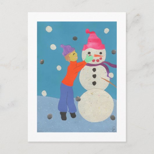 雪だるま ポストカード (正面)