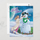 雪だるま ポストカード (正面/裏面)