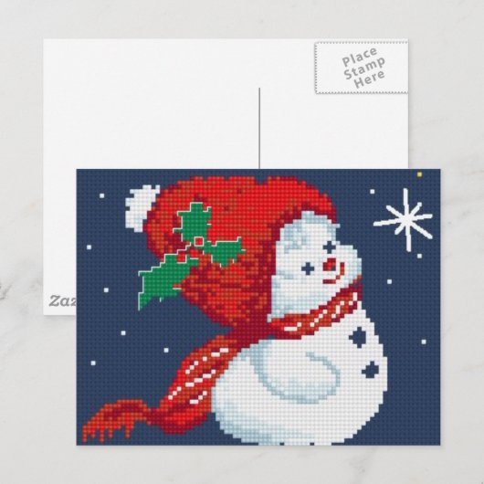 雪だるま ポストカード (正面/裏面)