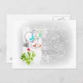 雪だるま ポストカード (正面/裏面)