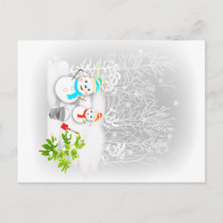 雪だるま ポストカード