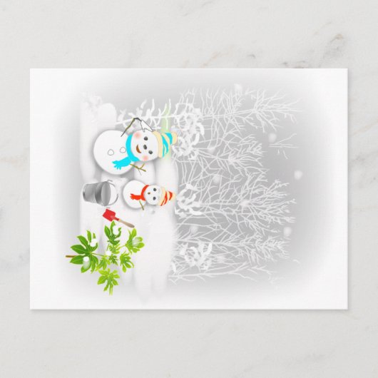 雪だるま ポストカード (正面)