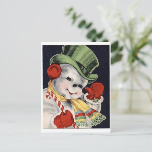 雪だるま ポストカード (スタンド正面)