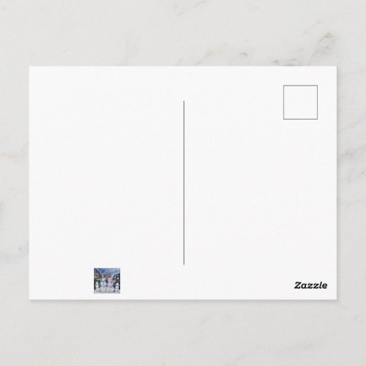 雪だるま ポストカード (裏面)